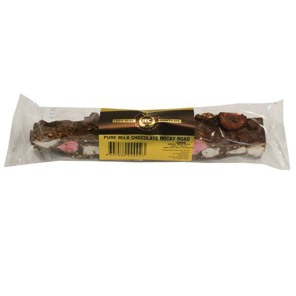 Pure Milk Chocolate Rocky Road. Wallies Lollies