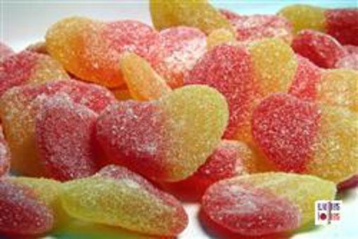 Sour Peach Hearts in 10kg carton